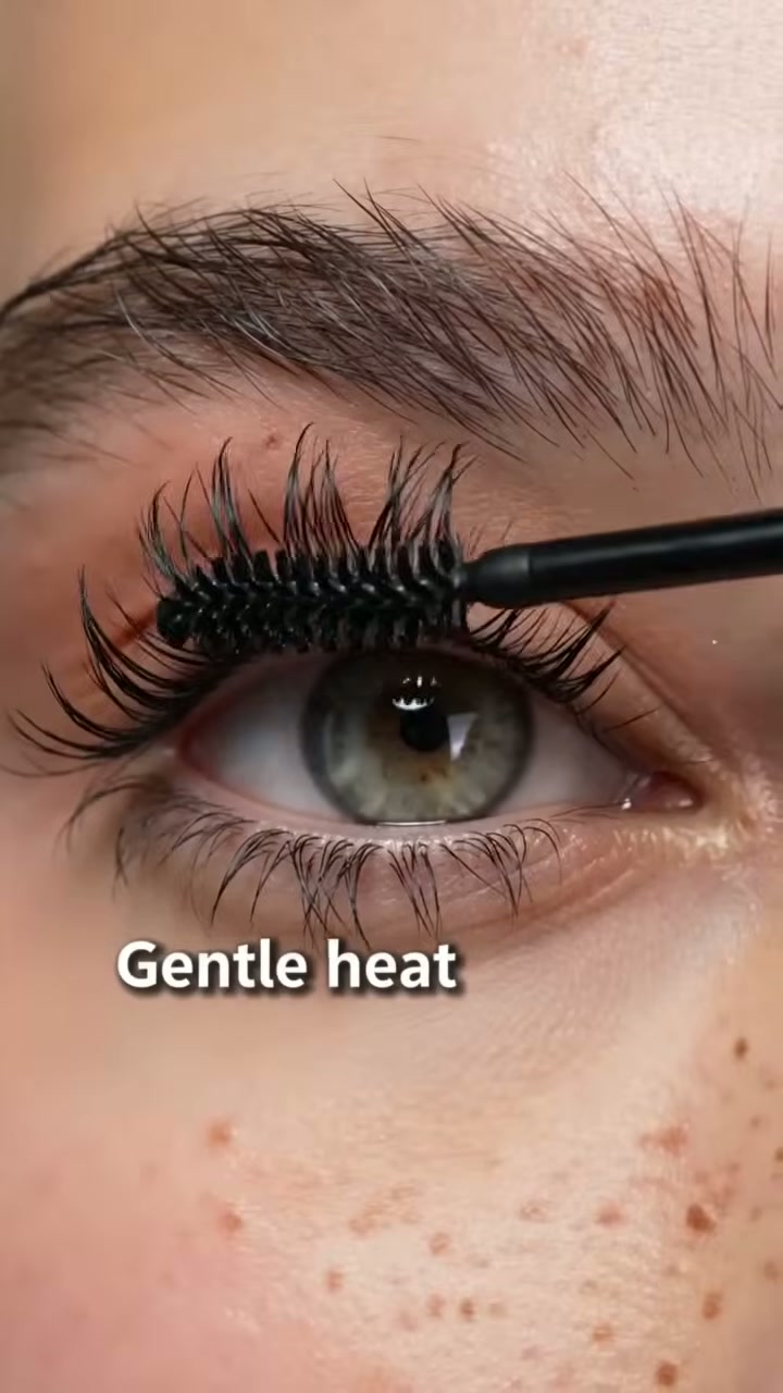 Gentle heat sets a lasting curl as you comb through lashes