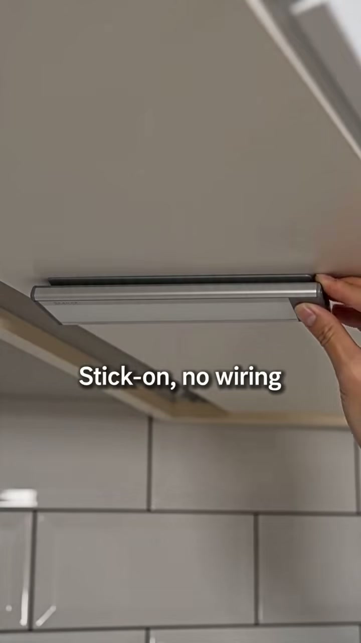 Magnetic stick-on strip — no wiring, no screws