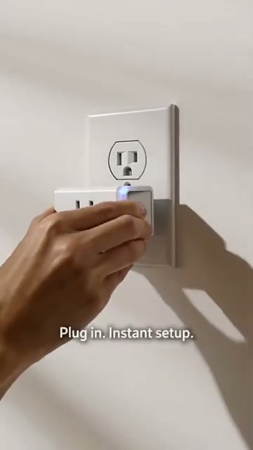 Plugs into any outlet — instant setup
