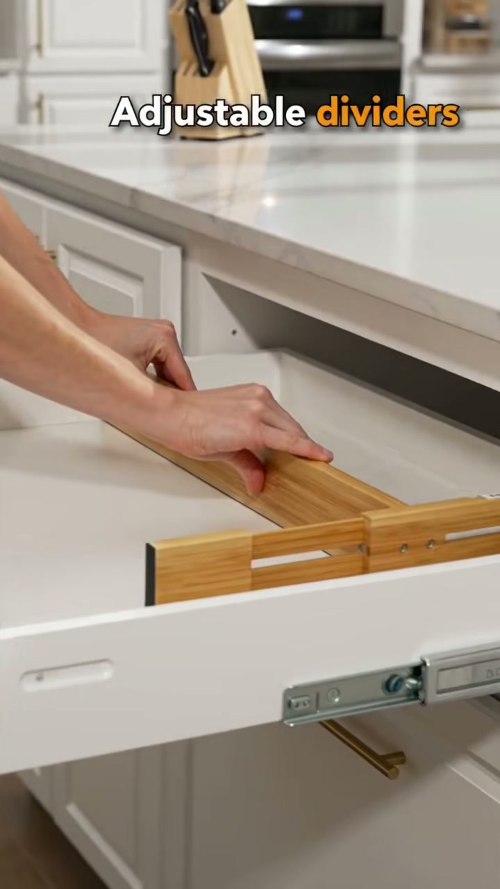 The dividers slide to fit any drawer width