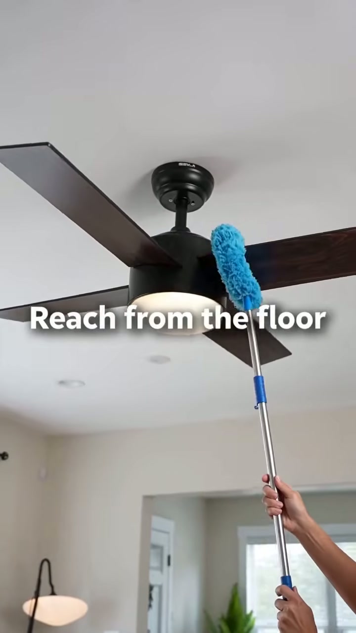 Reach the fan from the floor — no wobbly ladder